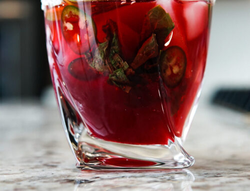 Summer Hibiscus Tea with Mint and Jalapeño
